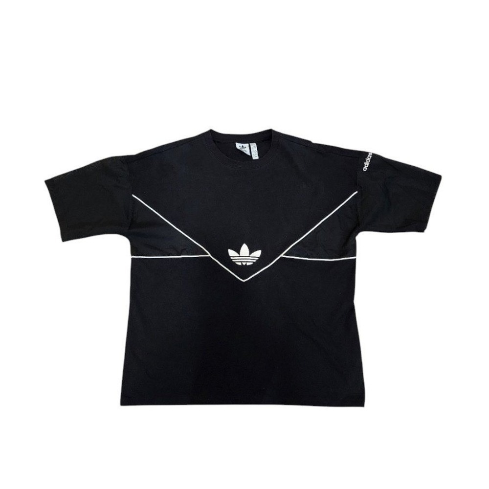 Adidas Black Chevron Trefoil Shirt Unisex XS